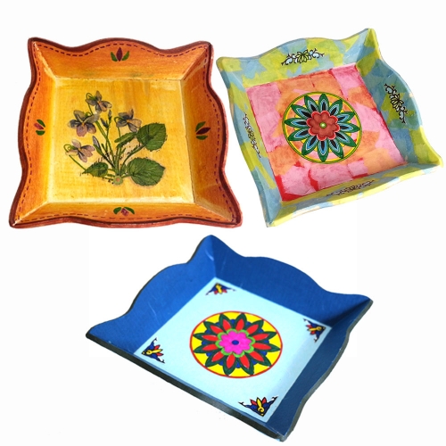 한지 공예 사각 다과접시 만들기(5인용)