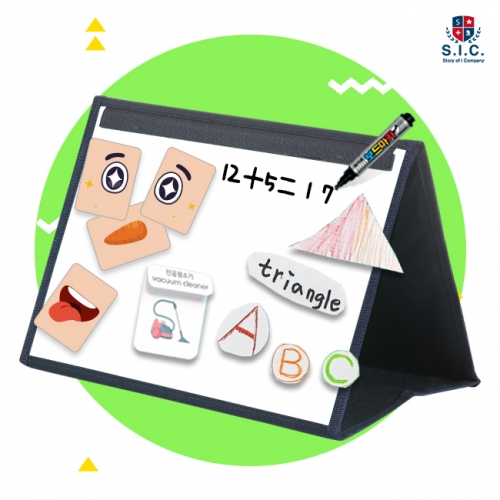 I-BOARD kids Premium (아이보드 키즈 프리미엄) 자석 칼라 보드 칠판 화이트 이젤 삼각대 스탠드 교구