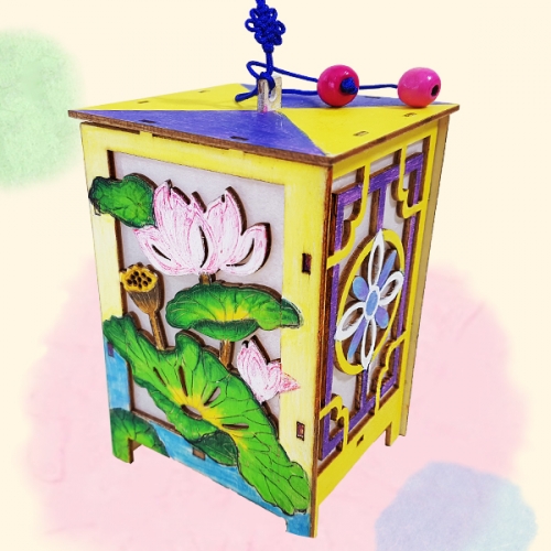 [탑키드] 만들기 연꽃 전통 투각 무드등