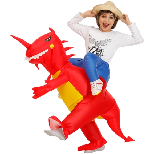 할로윈 코스프레 타는 공룡 레드 에어슈트 풍선옷(어린이/어른용)