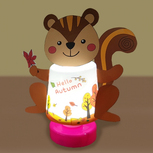 [탑키드] 만들기 다람쥐 스탠드 4인용 (투명 스티커 포함)