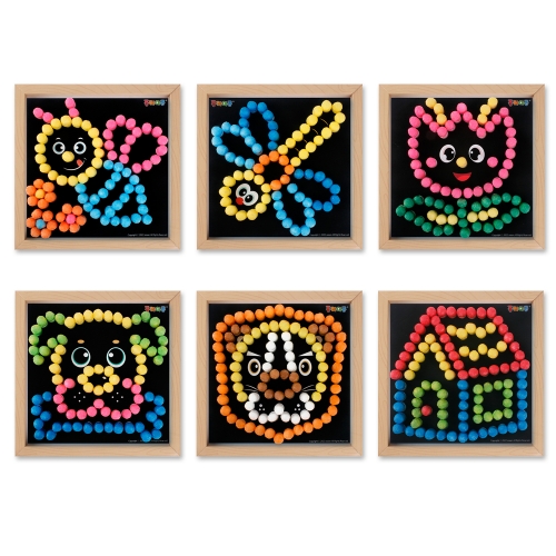 미니플레이콘액자만들기5인용-도트아트(6종-선택1)