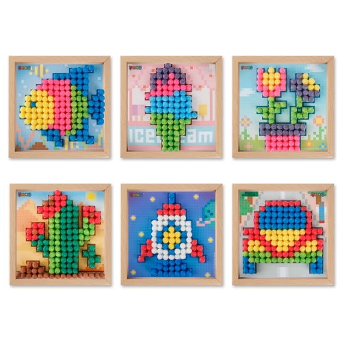 미니플레이콘액자만들기5인용-픽셀아트(6종-선택1)