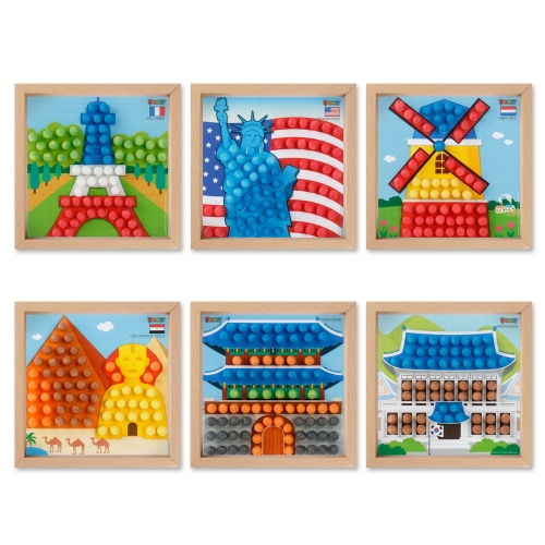 미니플레이콘액자만들기5인용-모자이크(18종-선택1)