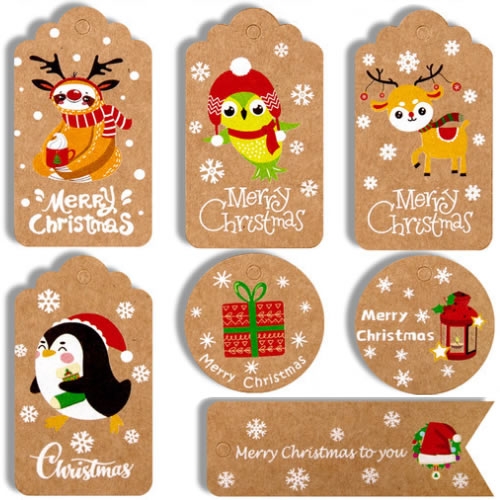 크리스마스 택 선물포장 (10pcs)