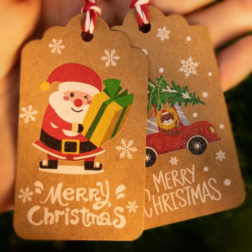 크리스마스 택 선물포장 (10pcs)