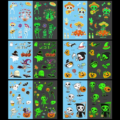 213 할로윈 타투 스티커 7종 분장 판박이 소품