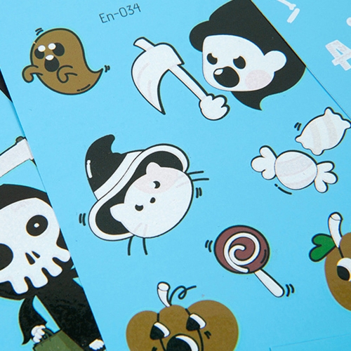 213 할로윈 타투 스티커 7종 분장 판박이 소품