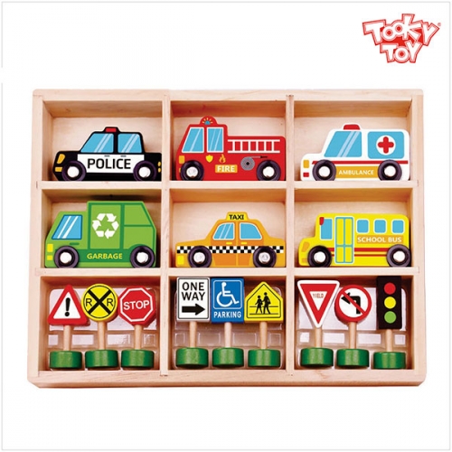 투키토이 자동차와 표지판