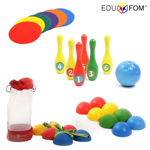 에듀폼 대근육 4종세트 (워킹돔,볼링세트,서클마커,밸런스돔)