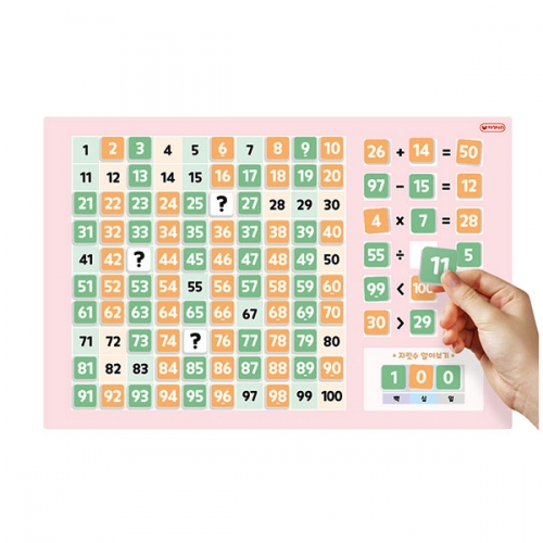 자석이 붙는 수배열판 포스터