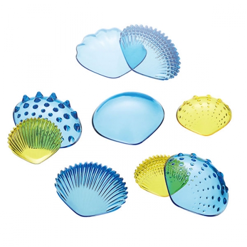 EDX 투명 조개 블루 옐로우