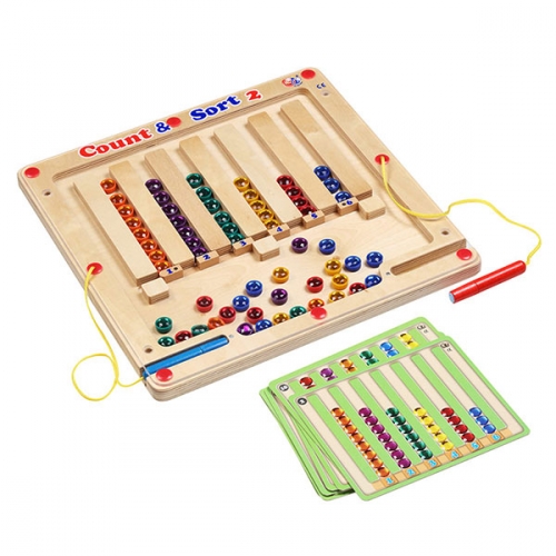 원목 자석 완구 카운트 앤 소트 벽걸이형