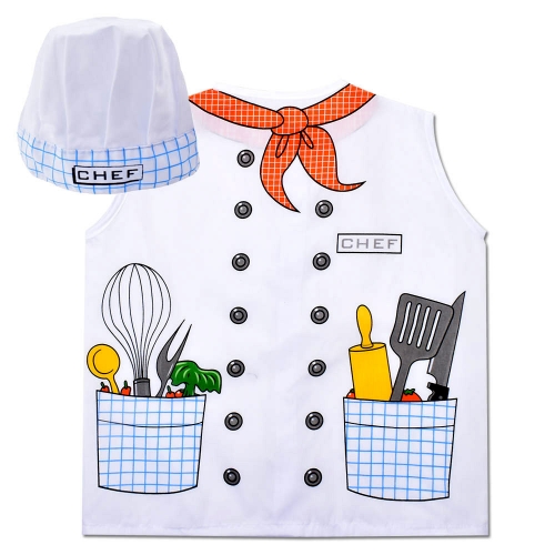 요리사 역할 의상 유니폼-조끼형