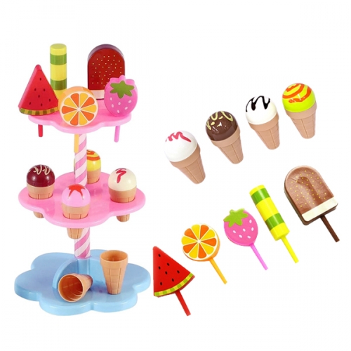 달콤 디저트&아이스크림 타워 플레이세트 (역할놀이 지폐 25장&보관함포함)