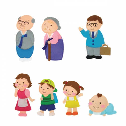 펠트 찍찍이 교육자료 가족세트