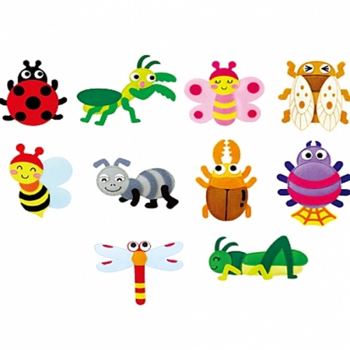 펠트 찍찍이 교육자료 곤충 10종