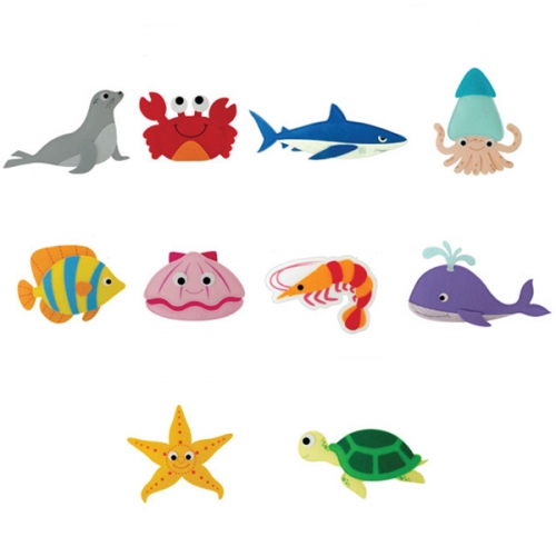 펠트 찍찍이 교육자료 바다생물 10종