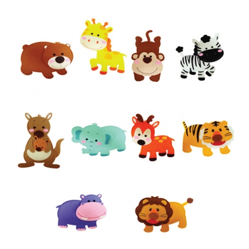 펠트 찍찍이 교육자료 야생사파리 10종