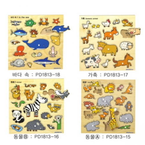 주제별언어퍼즐동식물과자연B세트(4종)