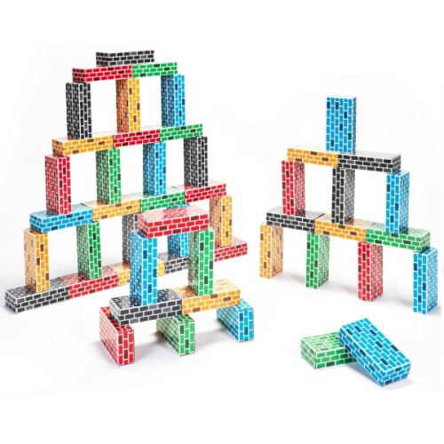 종이벽돌블록(작은직사각50개)(반품시박스교체비추가)