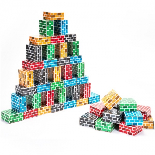 종이벽돌블록(작은정사각50개)(반품시박스교체비추가)