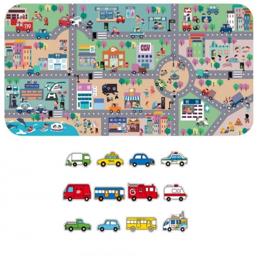 교통기관매트와모형놀이(책상용)