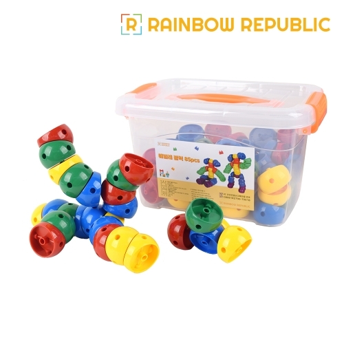 레인보우리퍼블릭 애벌레 블럭 85pcs