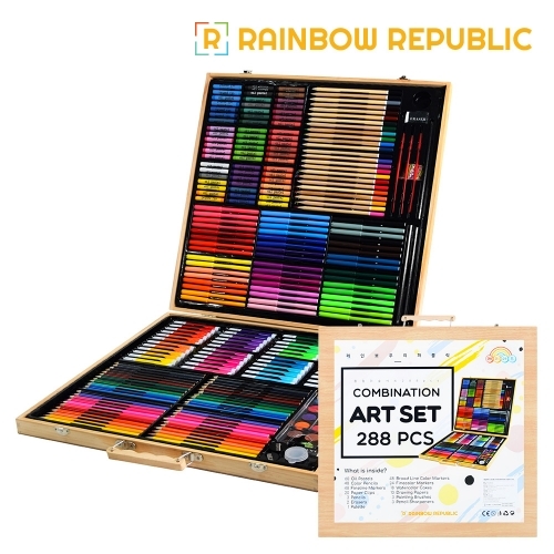레인보우리퍼블릭 우드 종합 미술세트 288pcs
