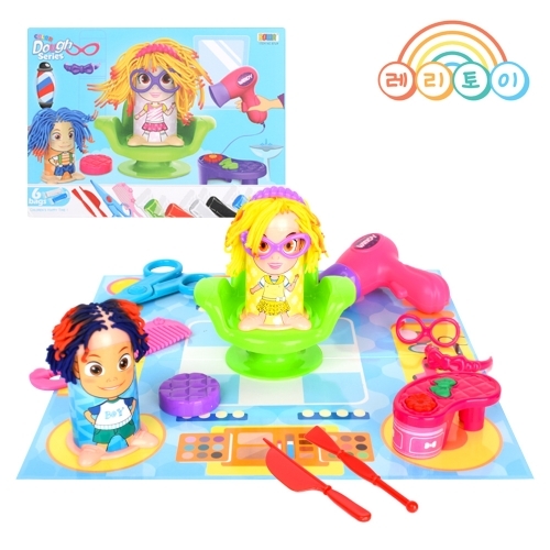 레인보우리퍼블릭 미용실 도우 놀이 세트 23pcs
