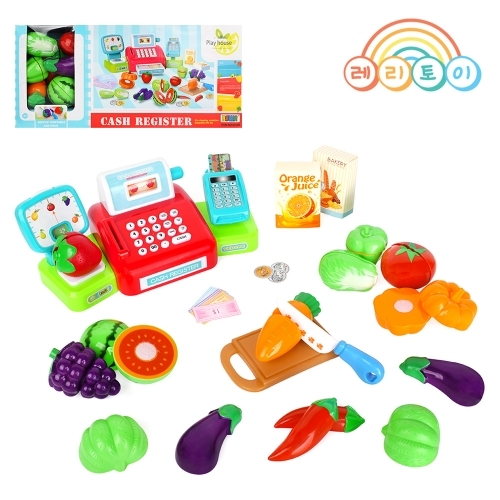 레인보우리퍼블릭 과일 자르기 계산대 놀이 29pcs