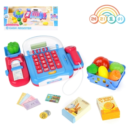 레인보우리퍼블릭 과일 마트 계산대 놀이 14pcs