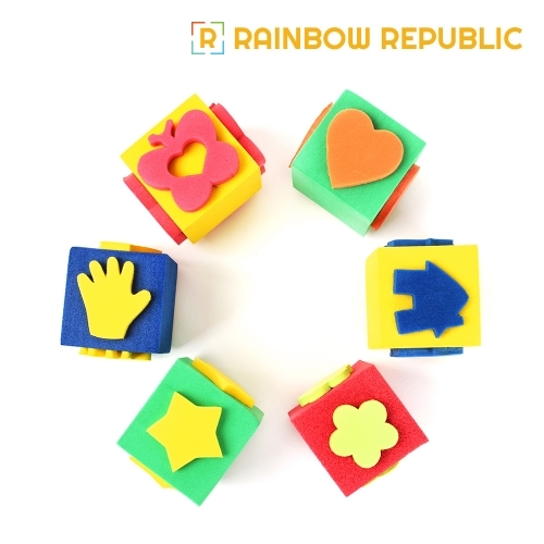 레인보우리퍼블릭 큐브 스탬프 6종 세트