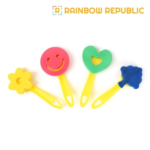 레인보우리퍼블릭 EVA 도형 모양 찍기 4종 세트