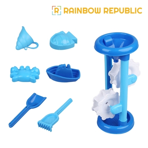레인보우리퍼블릭 2단 물레방아 모래놀이(블루)