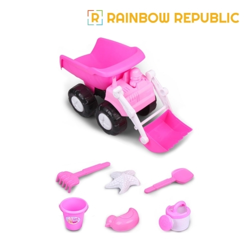 레인보우리퍼블릭 트럭 불도저 모래놀이(핑크)