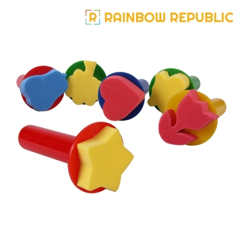 레인보우리퍼블릭 EVA 도형 스탬프 6종 세트