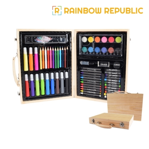 레인보우리퍼블릭 우드 종합 미술 세트 67pcs