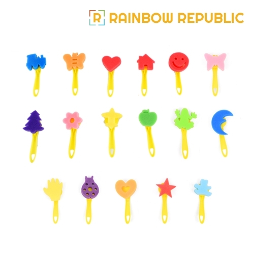 레인보우리퍼블릭 도형모양찍기 12종 세트