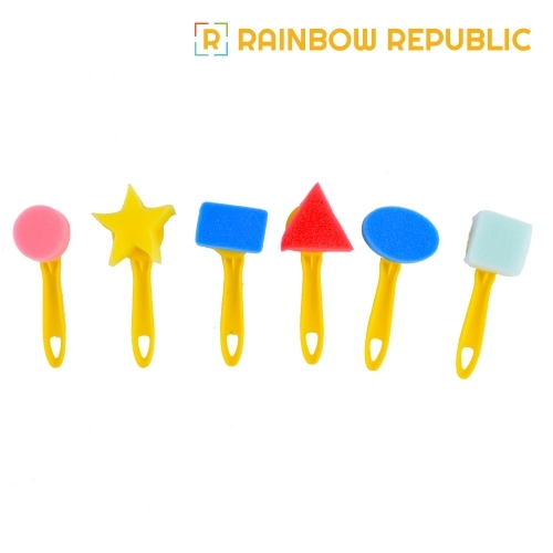레인보우리퍼블릭 도형 모양찍기 6종 세트