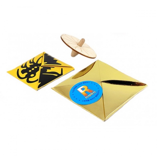 민속놀이 황금 딱지 + 우드 팽이세트