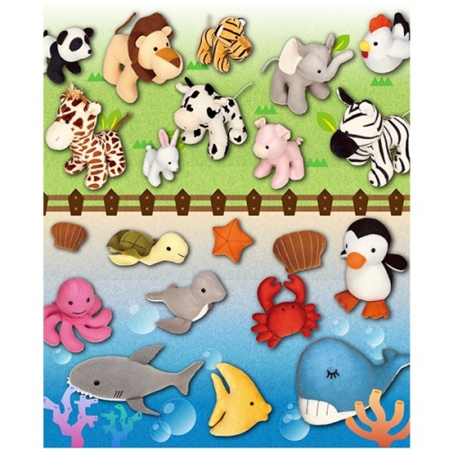 동물과 해양 헝겊인형 20종 세트