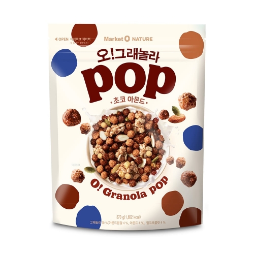 오 그래놀라 팝 초코 아몬드 370g