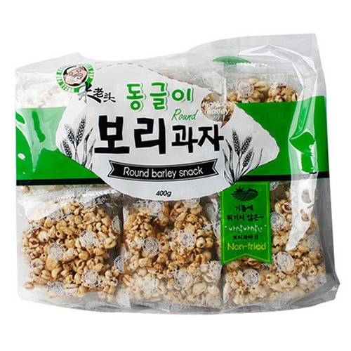 엉클팝 동글이 보리 곡물 과자 400g