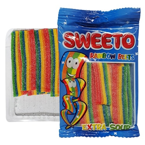 SWEETO 레인보우 벨트 새콤달콤 무지개 사우어 젤리 80g