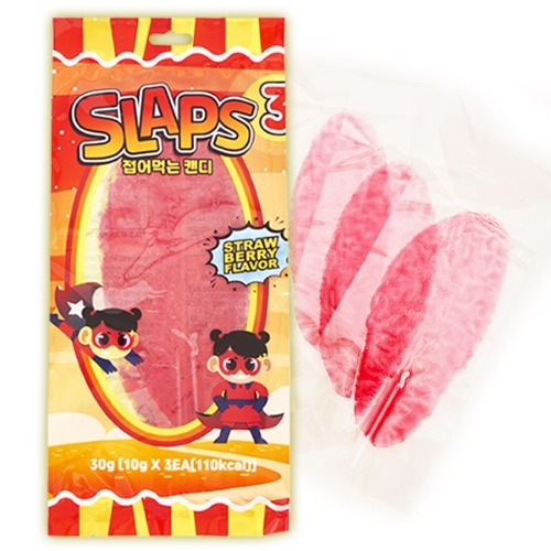 접어먹는 캔디 딸기 슬랩스 사탕 (10g X 3개입) 30g