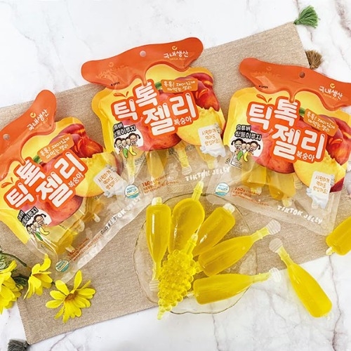 쌍둥이 루지 틱톡 젤리 복숭아 (40g x 4개입) 160g