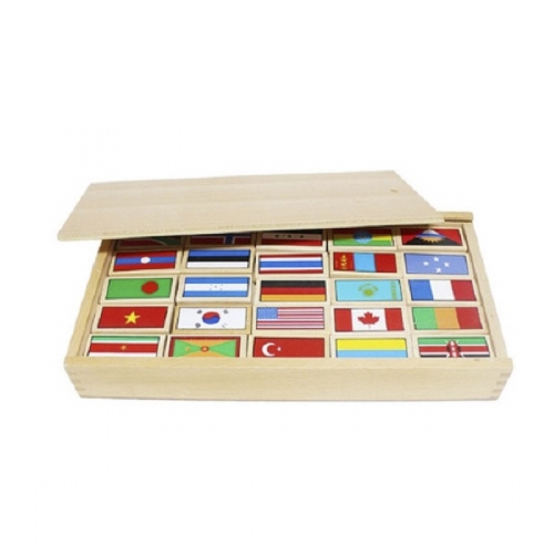 튼튼 만국기 도미노 원목박스