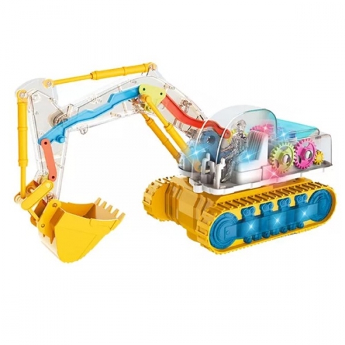 불빛나는 교통기관 - 포크레인