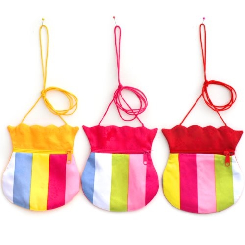 목걸이끈 색동복주머니